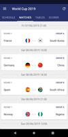 برنامه‌نما Women’s World Cup Live Score App 2019 عکس از صفحه