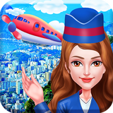 Airplane Hostess Girls Games أيقونة