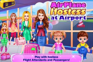 Airplane Hostess Girls Games تصوير الشاشة 1