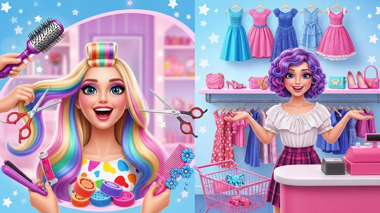 时尚辫子发型沙龙-女孩游戏