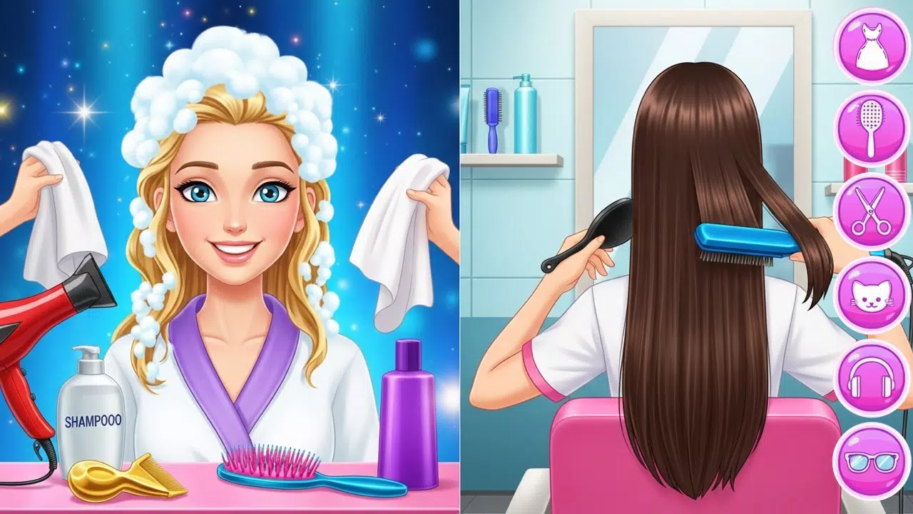 时尚辫子发型沙龙-女孩游戏