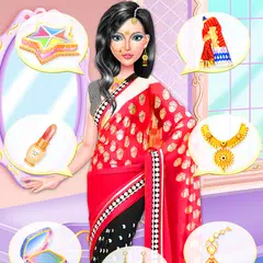 インドの女の子ウェディングデザイナーメイクアップ＆ドレスアッ アプリダウンロード