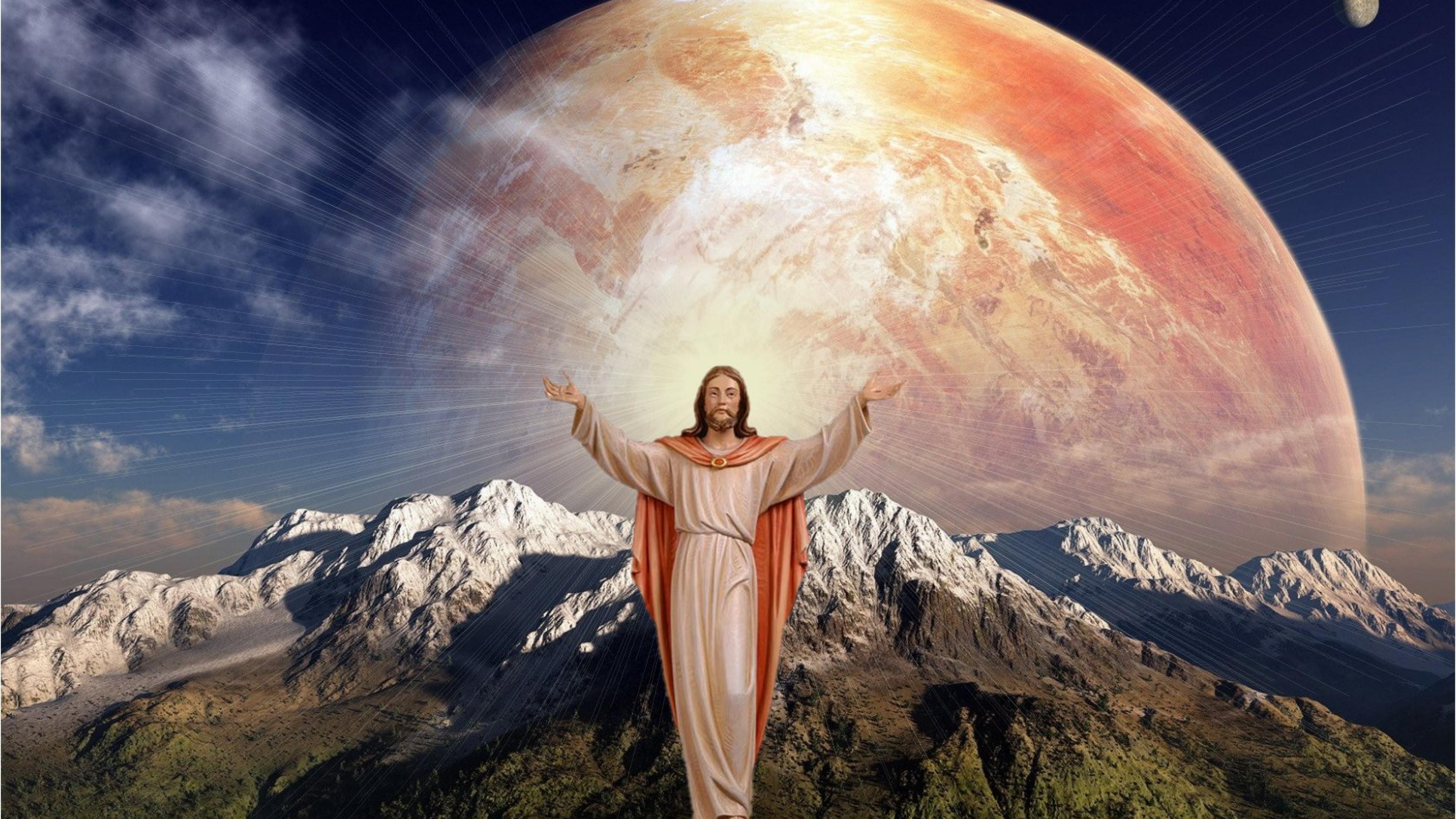 Последний земной день иисуса христа. Иисус на фоне гор. Красивые картинки на рабочий стол. Иисус обои.