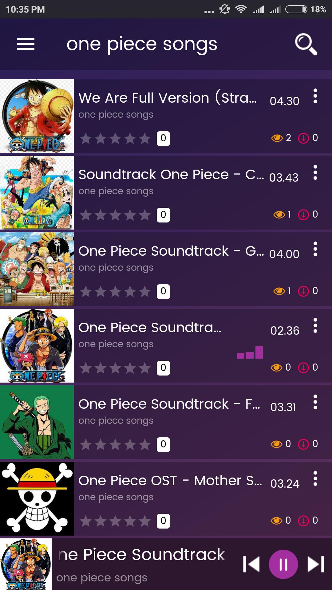 One-Piece Opening Theme Anime Songs APK voor Android Download