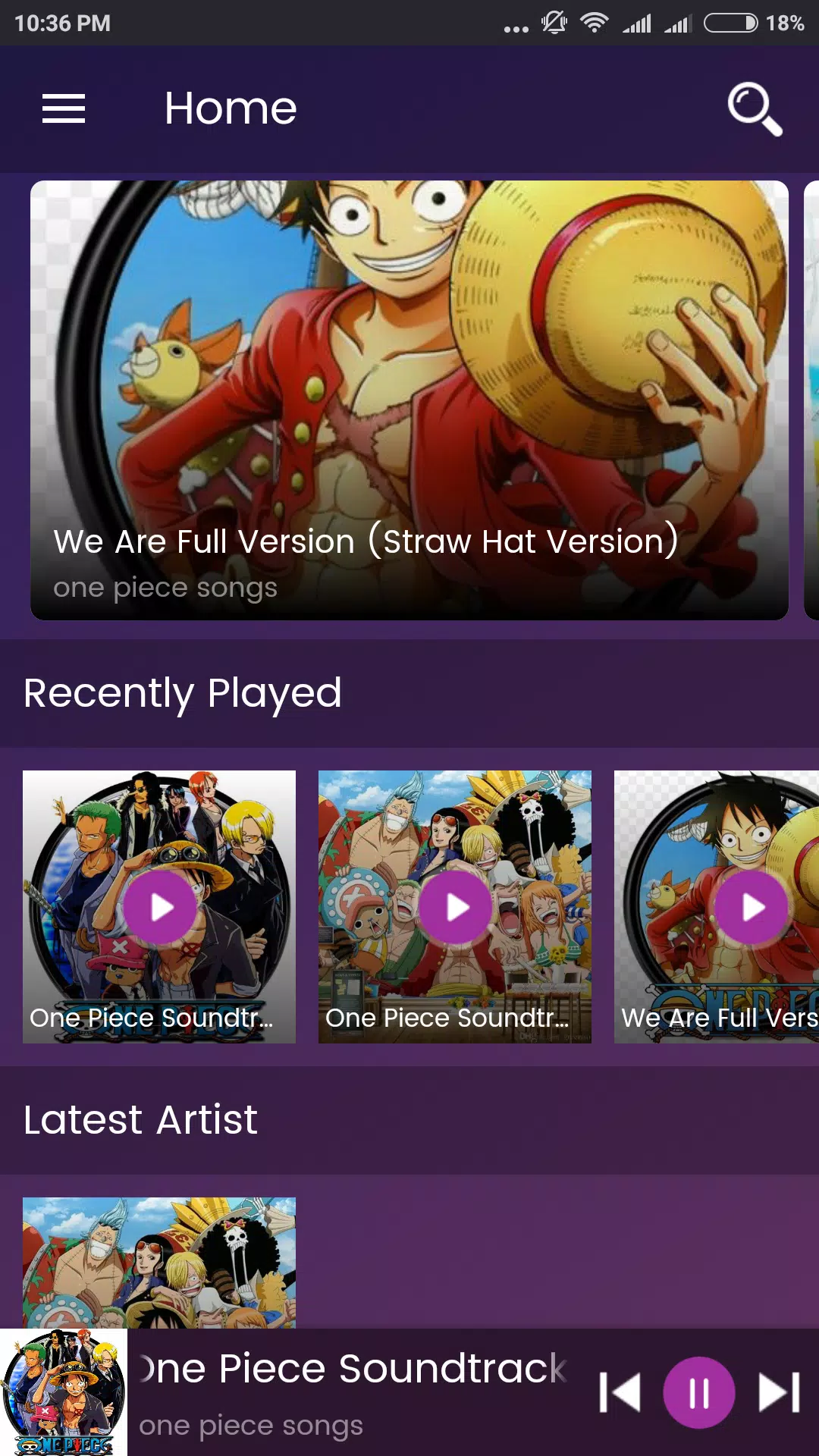 One-Piece Opening Theme Anime Songs APK voor Android Download