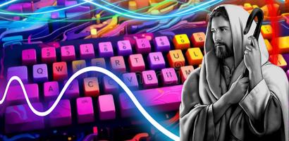 Tema de teclado Deus Jesus Cartaz