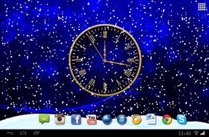 Winter Clock live wallpaper Ekran Görüntüsü 2