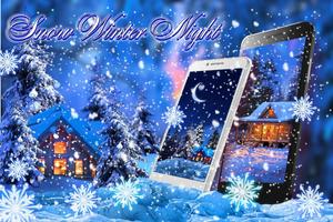 Snow Winter Night Affiche