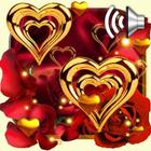 Rose Gold Hearts LWP biểu tượng