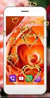 Rose Gold Hearts LWP syot layar 3