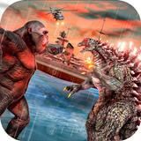Kaiju Godzilla Smash Kong Zeichen