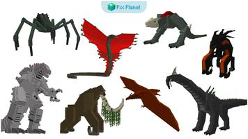 Godzilla mods for Minecraft PE Affiche