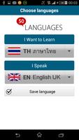 Thaï 50 langues Affiche