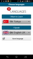 Learn Turkish - 50 languages poster