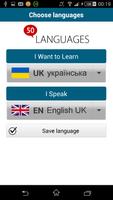 Learn Ukrainian - 50 languages poster