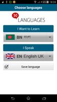Learn Bengali - 50 languages capture d'écran 1