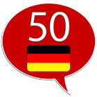 Deutsch lernen - 50 languages Zeichen