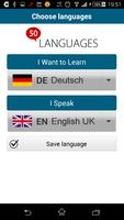 برنامه‌نما Learn German - 50 languages عکس از صفحه