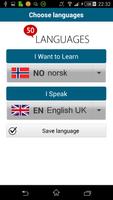 Learn Norwegian - 50 languages โปสเตอร์