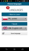 Polnisch lernen - 50 Sprachen Plakat
