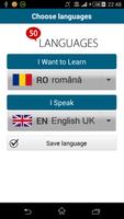 Learn Romanian - 50 languages Affiche