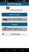 Slowenisch lernen -50 Sprachen Plakat