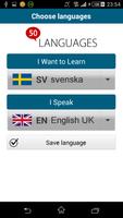 Learn Swedish - 50 languages โปสเตอร์