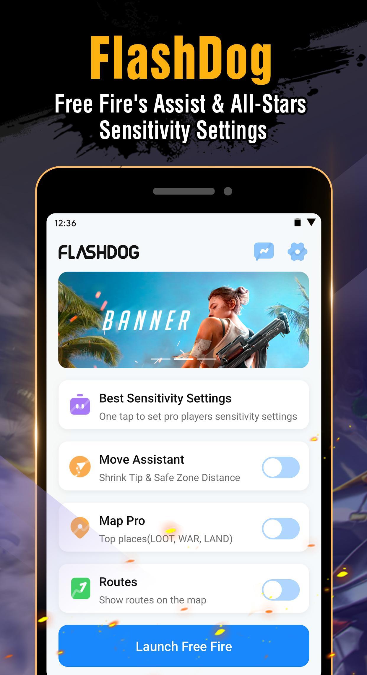 FlashDog - Assist&Sensitivity Sets for Free Fire for ...