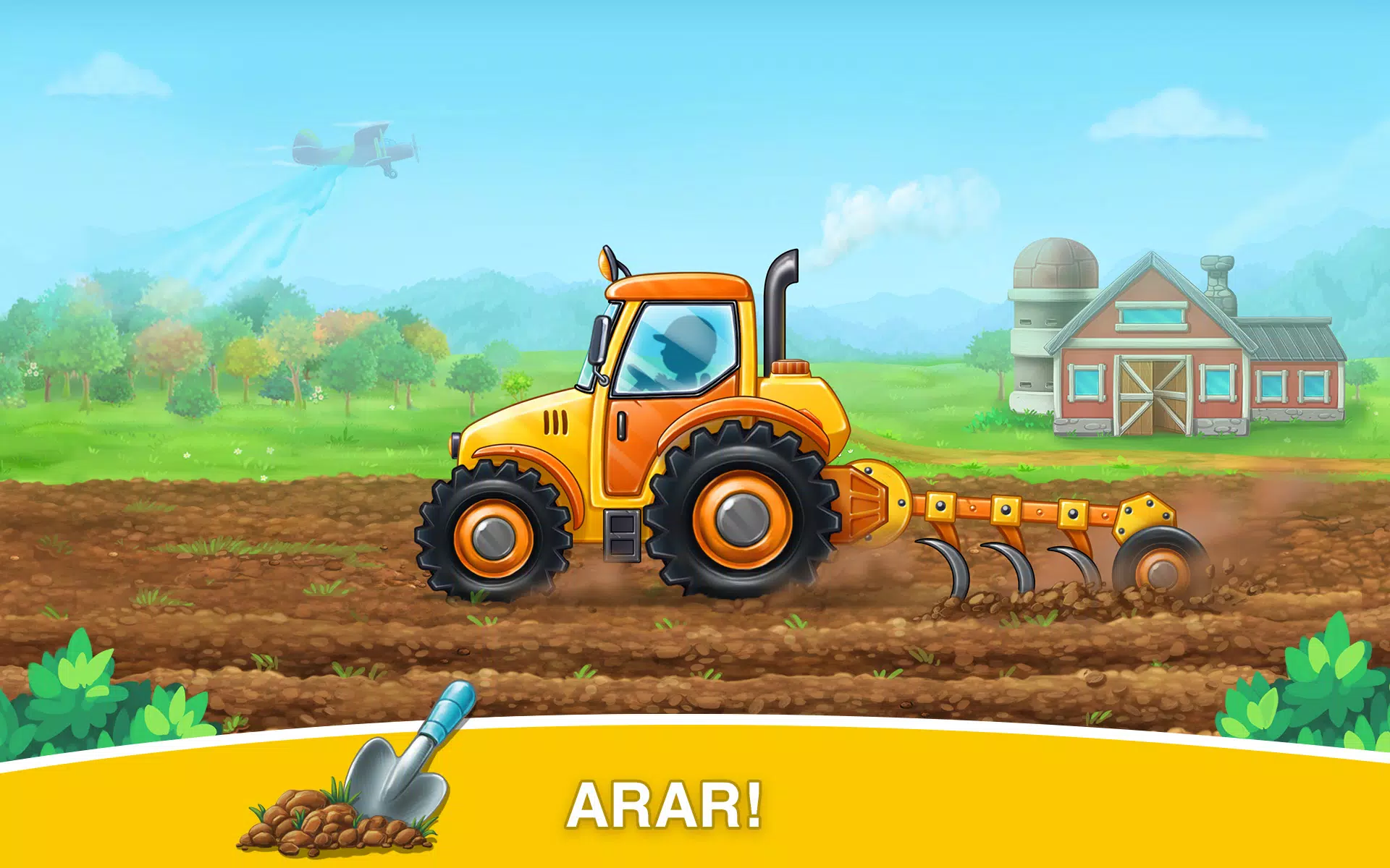 Brincando com trator na fazenda jogos android 