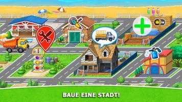 Bagger LKW Spiele: Stadt Bauen Plakat
