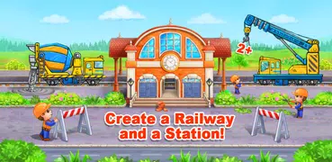 機関車子供列車のゲーム幼児鉄道子供幼児電車駅シュミレーター