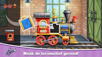 Treinstationspel voor kinderen-poster