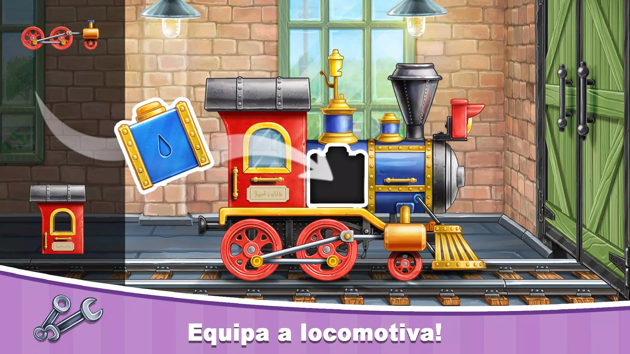 Jogo Dom Crianças Trem Viajar De Transporte Ferroviário Brinquedo