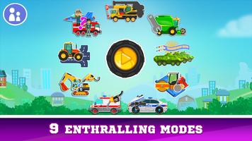 Kids Cars Games build a truck پوسٹر