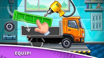 Truck games - build a house پوسٹر