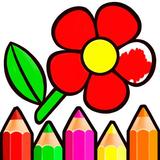 Libro de colorear para niños icono