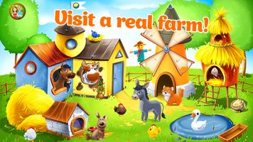 پوستر بازی مزرعه حیوانات برای کودکان