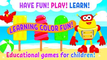 ألعاب ممتعة لتعلم الألوان الملصق