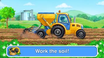 Tractor, car: kids farm games screenshot 1