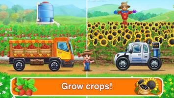 Tractor, car: kids farm games 스크린샷 2