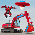 Excavator Robot Car Game – Elephant Robot Games 3d