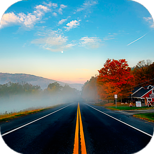 Autumn road (backgrounds & themes)