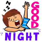 Good morning and good night stickers for whatsapp 아이콘
