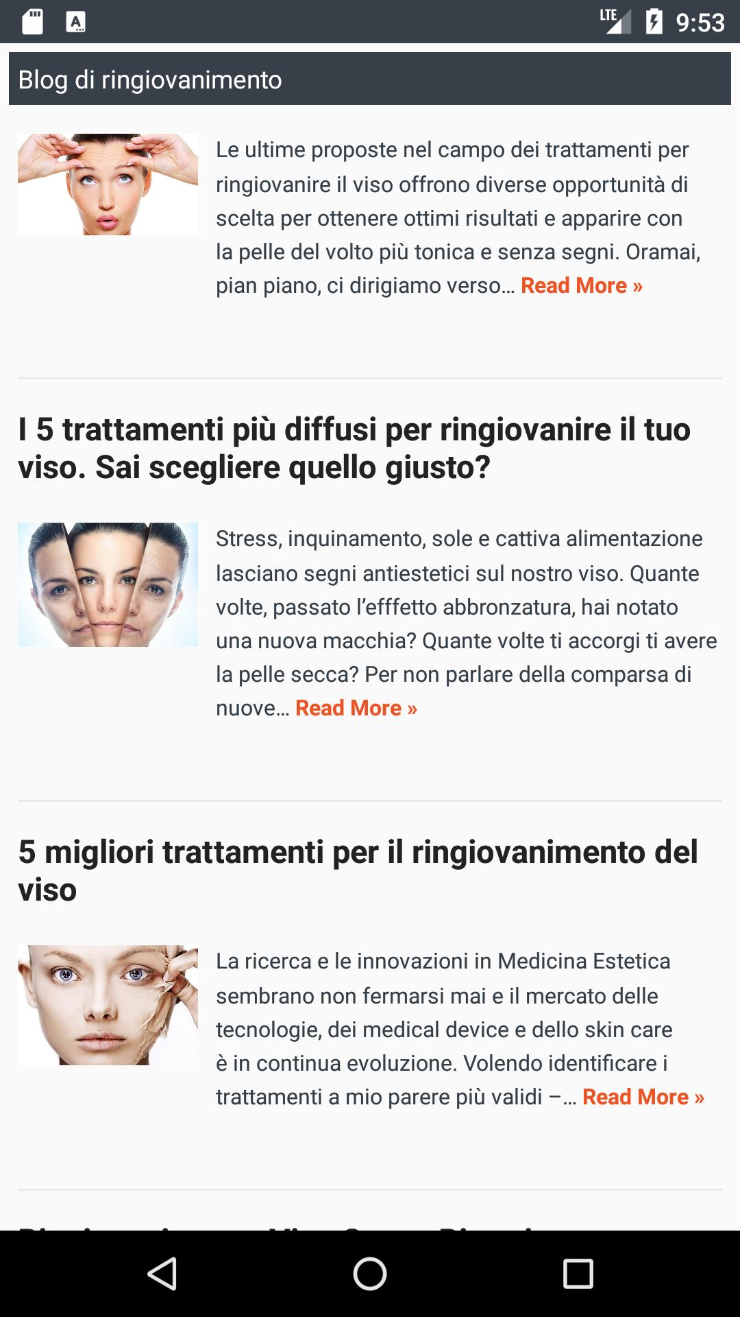 trattamenti per ringiovanire il viso