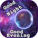 Good Night and Good evening Messages images GIF APK