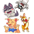 WAStickerApps Joyful dogs-icoon