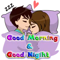 Good morning & Good Night stickers for whatsapp