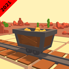 Crossy Rails 3D: Mining Cart Slide Puzzle Game icono