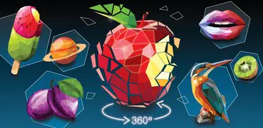 3D低聚益智遊戲，旋轉拼圖