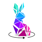 3D low poly puzzle game, rotate puzzles icon